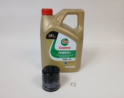 Service Ölwechsel Castrol P1 10W-40 passend für KAWASAKI ZX-6R (600) Ninja 95-17