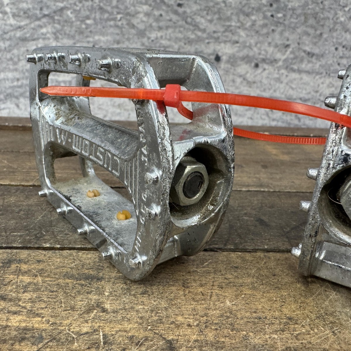 Vintage SR Custom-M BMX Pedals 9/16 Chrome Silver Pair Japan Old