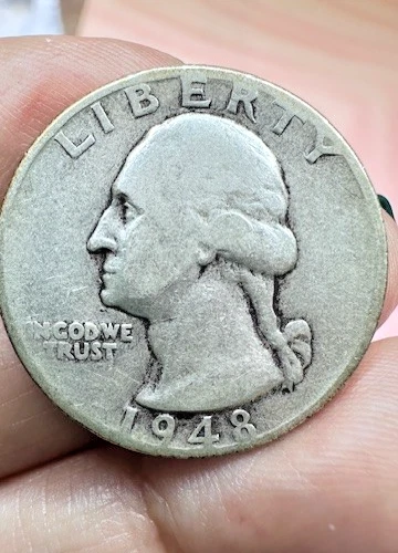1948 Washington Quarter  No Mint 90% Silver Low Mintage (Good) DDO error' s