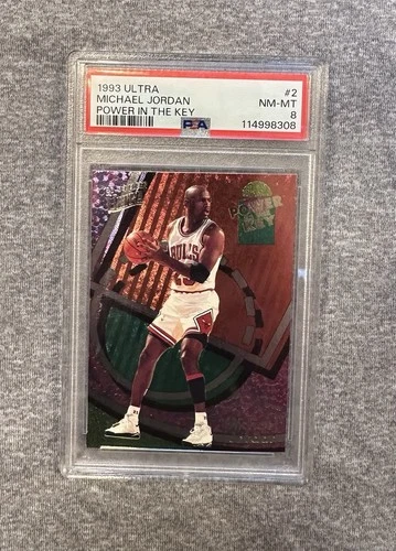 Fleer Ultra 1993-94 Power in the Key Michael Jordan #2 PSA 8