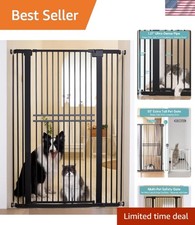 55" Extra Tall Pet Gate for Cat/Dog, 29-40" Wide Auto Close Tall Dog Gate for...