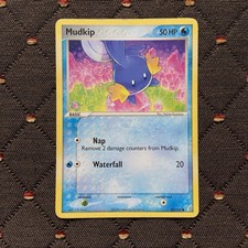 Mudkip EX Crystal Guardians 58/100 Pokemon TCG | Hajime Kusajima | HP/DAMAGED