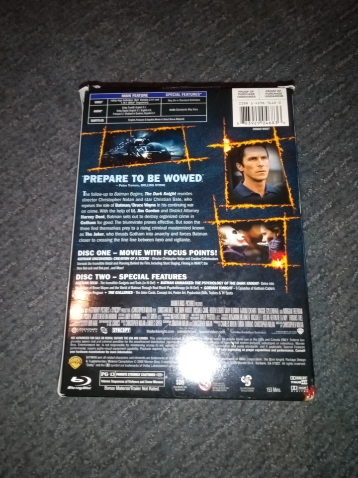 Batman Dark Knight Collector's Best Buy Blu-Ray Limited Edition Cowl Brand New - Image 2 of 2