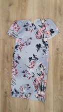 Prettylittlething pastel lilac floral dress strapless summer  size 10