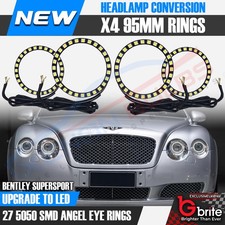 BENTLEY SUPERSPORT SMD LED HEADLIGHT RING CONVERSION DRL WHITE FACELIFT RINGS