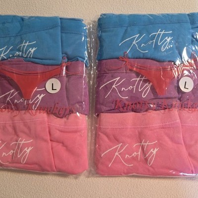 Knotty Knickers Womens 6 Pairs Of Panties New In Package Sz L