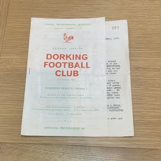 1969 70 Dorking V Chesham