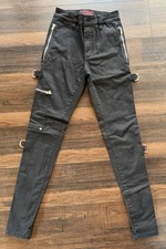 Tripp NYC Daang Goodman 24 / 0 Black Chaos Zipper Skinny Pants Alt Punk Goth Y2K