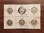 6 Silver Coins - Silver Washington Quarters– 90% Silver – FREE S/H 1935-1964 129