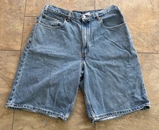 Vintage Levi s 560 Loose Fit Blue Denim Jean Shorts Mens Size 38 Y2K Baggy Jorts