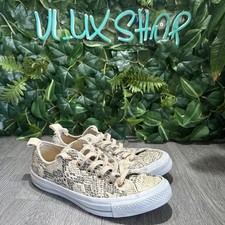 Converse Chuck All Star Lift 555213C Snakeskin Low Women  s Leather Shoe - Size 7