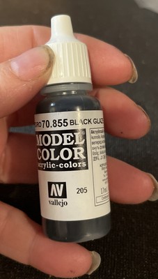 Acrylicos Vallejo Black Glaze 70.855 .57floz 17ml For Model Kits