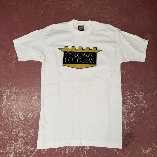 Nos Vintage 90s Cross Colours Graphic T Shirt Osfa Hip Hop Rap Spike