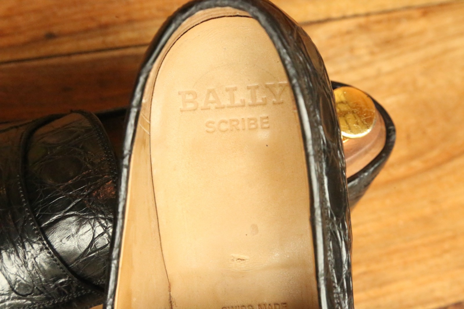 Bally Black Alligator Shoes Penny Loafers Mens UK 9 US 10 EU 43 RRP £4,800 image 10