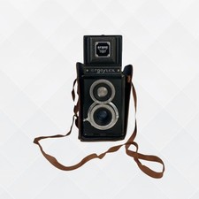 Vintage Argus Argoflex Twin-Lens Reflex TLR Film Camera w/ Leather Case