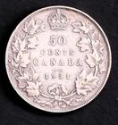 Canada 1931 50c Fifty Cent Silver Half Dollar King George V F / VF .800 Silver