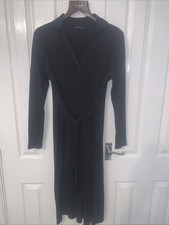 Worn Once M&S Fit And Flare Knitted Long Dress Size 12 Black RRP£39.50