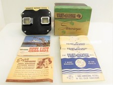 Sawyer's VIEW-MASTER  Stereoscope Model C Black Bakelite Original Box  9 Reels