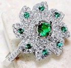 Heat Treated Green Tourmaline 925 Solid Sterling Silver Ring Jewelry Sz 6 &1-2 — photo 2