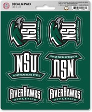 Northeastern State University Riverhawks 6-Piece Decal Sticker Set, 5x6 Inch...