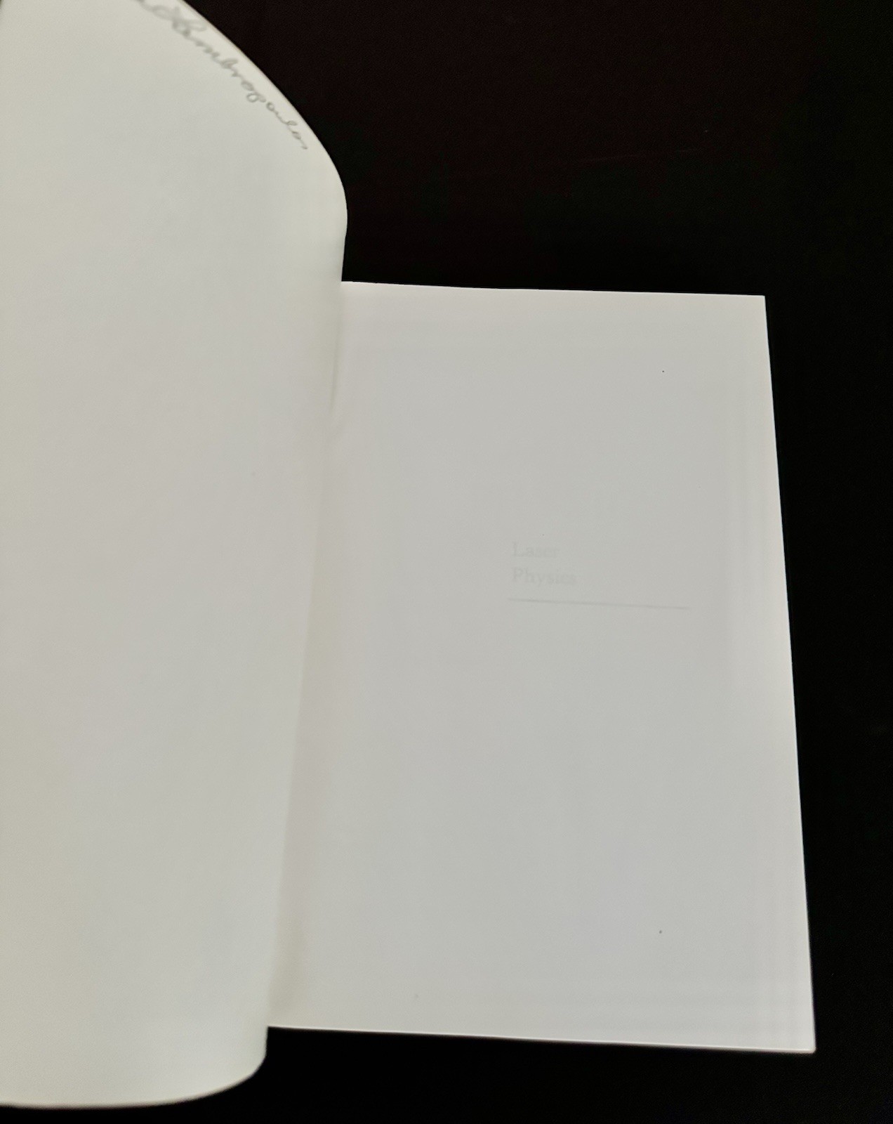 Laser Physics 1st/1st 1974 PB Sargent Scully Lamb Nobel Laureate Quantum Optics