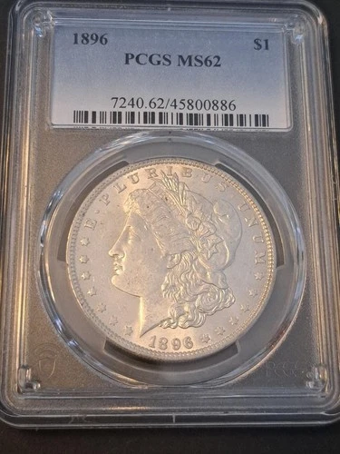 1896-P Morgan Silver Dollar PCGS MS62 Coin