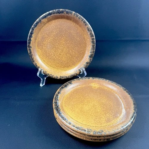Set of 4 Vintage McCoy Canyon Mesa Brown Salad Plates