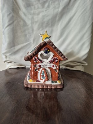 Blue Sky Candy Cane Village Candle Holder