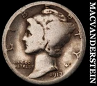 1917-D Mercury Dime- Silver- Scarce Better Date No Reserve #J1443