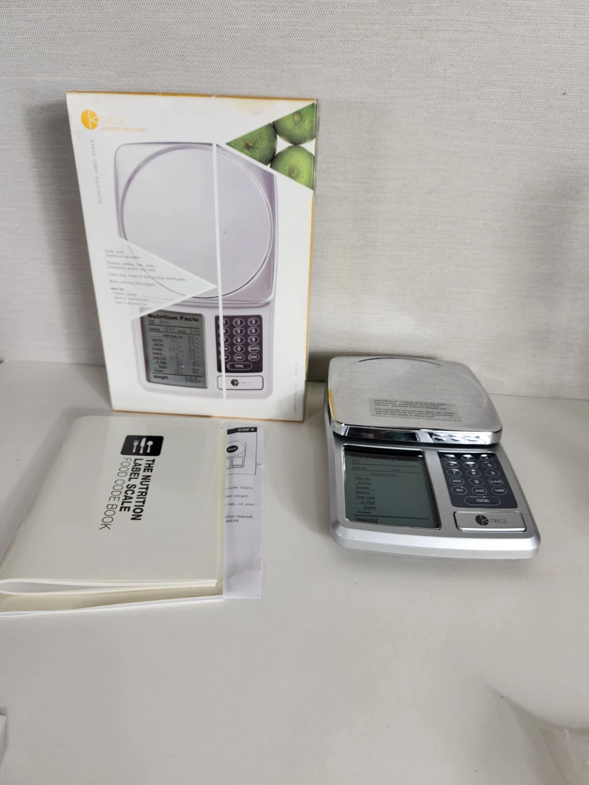 Kitrics Digital Nutrition Food Label Scale Kitchen Calculator Model 122 New