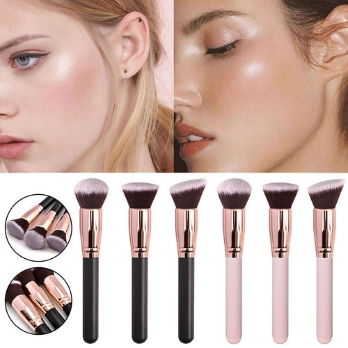 Pinceau à Maquillage Rond SASA - 17 Cm, Idéal Pour Poudre, Fond De Teint Et Blush