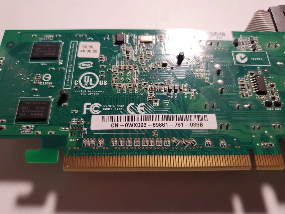 Dell NVIDIA WX093 GeForce 8300GS 128MB PCI-e Video Card.  Good Cleaned Pre-owned - Image 4 of 4