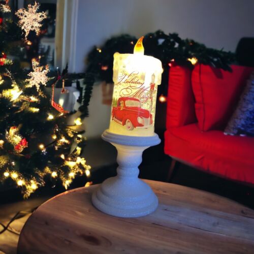 Cracker Beczka Podświetlana świeca Brokat Globus Czerwony Ciężarówka Boże Narodzenie Żółty Pies laboratoryjny - Zdjęcie 1 z 6