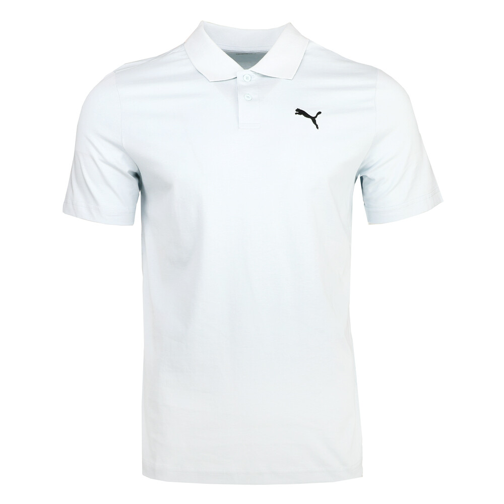 Рубашка поло Puma Essential Jersey с мелкой вышивкой и коротким рукавом мужская синяя повседневная