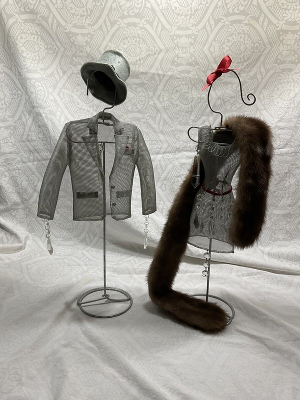 Wire Metal Mesh Female Dress Outfit Form Display And Men’s Suit Jacket Mesh Form