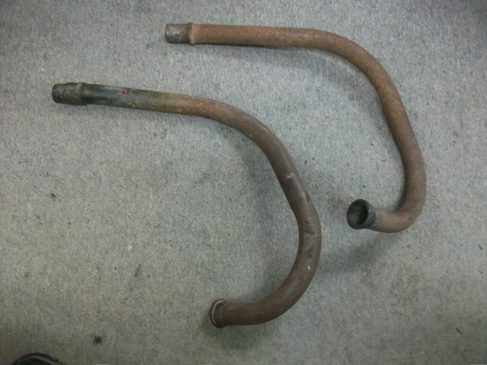 Honda SL350 1971-1972 tubos de cabezal arranque solo SL 350 cabezal de escape vintage Foto 2 de 4