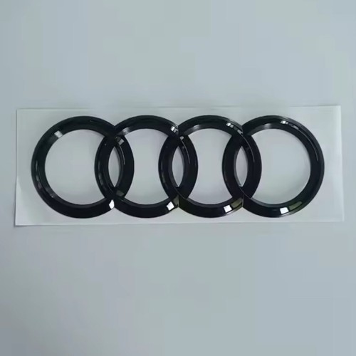 KIT completo LOGHI AUDI Q3 nero lucido fregi anteriore posteriore targhetta Q3 - Photo 3/5