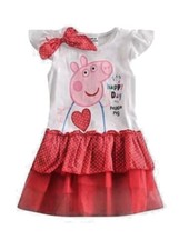 NWT Peppa Pig Red Tutu Heart Party It's a Happy Day Dress Size 18/24M Valentines