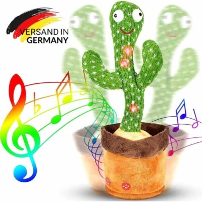 MARKENLOS Sprechender Kaktus Spielzeug Nachsprechen auf Deutsch Tanzender Kaktus Geschenk*