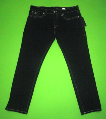 写真 True Religion Geno SN Flap Slim Jean Rinse Black - Size 40x32