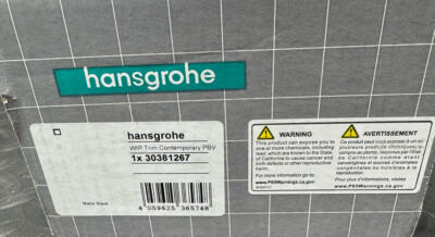 Hansgrohe 30381267 WIP Trim, Matte Black*NEW*