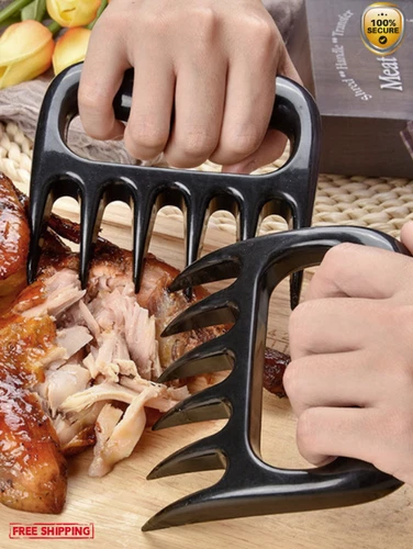1pair Handheld Meat Shredder Tools – Easy Grip Claws for BBQ & Kitchen Use - NEW