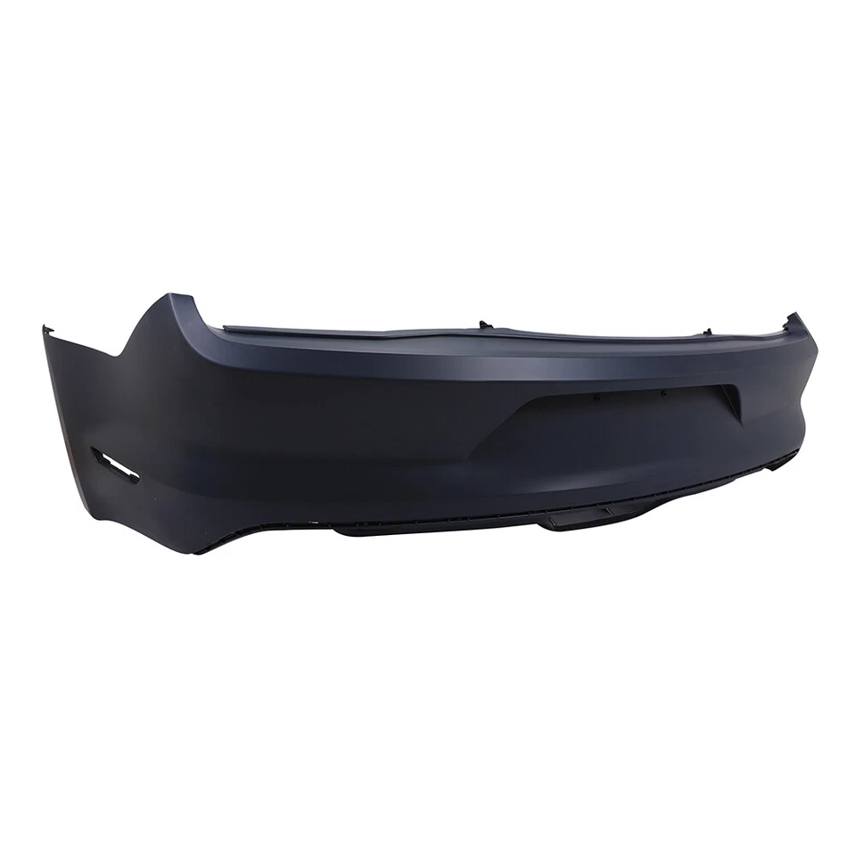 Black Rear Bumper Cover For 2015 2016 2017 Ford Mustang W/ O Park Assist Hole Foto 3 de 4