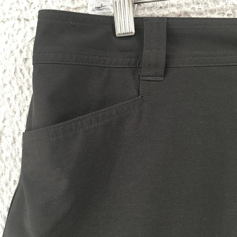 Eddie Bauer 迷你裙女式 12 纯黑色拉链门襟纽扣口袋休闲 — 第 4/4 张图片