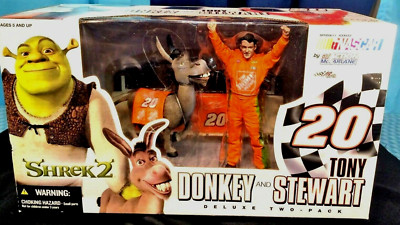 2004 NASCAR Shrek 2 Donkey & Home Depot Tony Stewart Mcfarlane Deluxe Two Pack