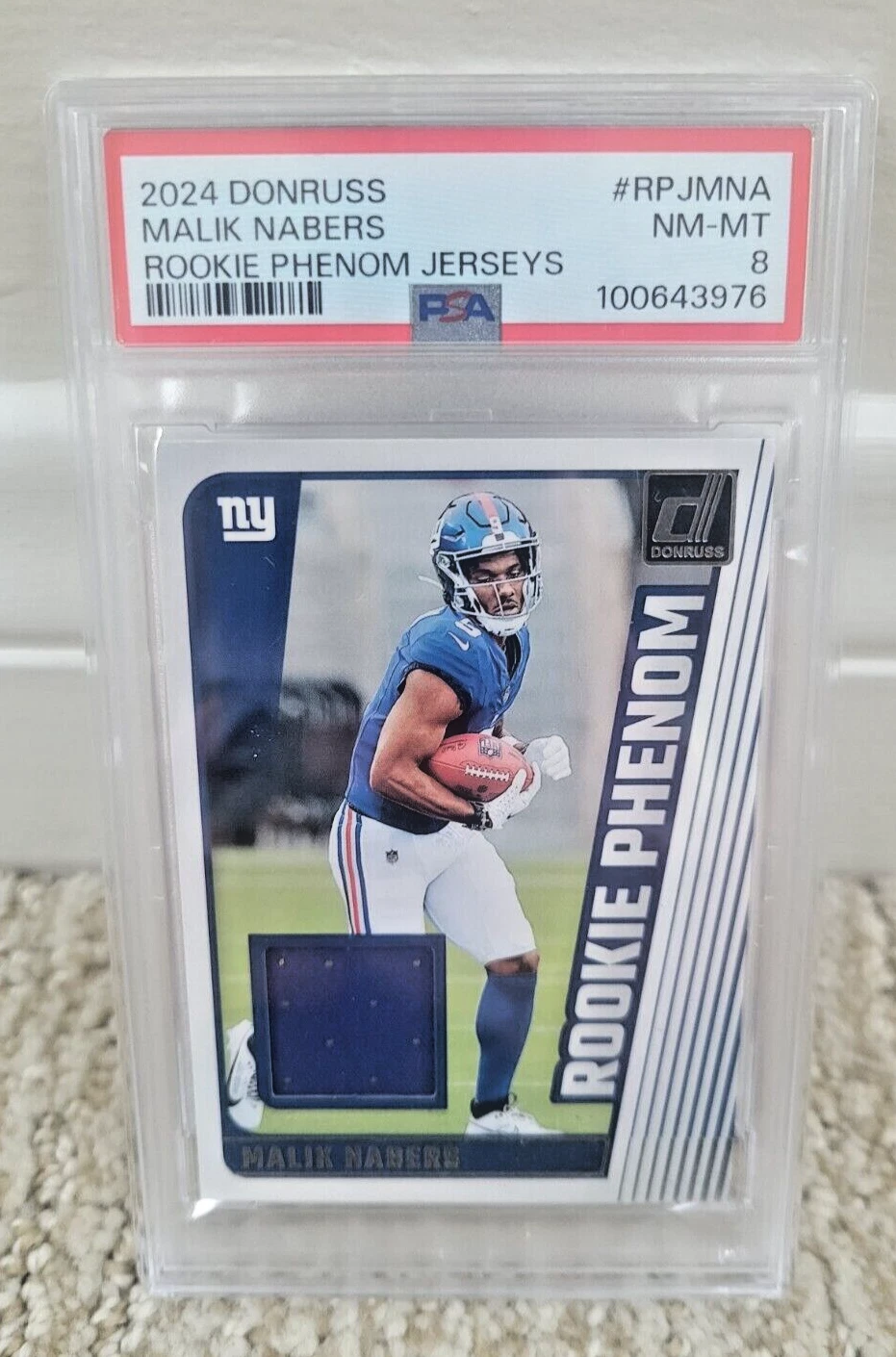 Malik Nabers Panini Donruss Rookie Phenom Jerseys #RPJMNA Base