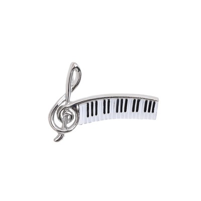 Collar Brooch Elegant Musical Pin Piano Notes Instrument Badge for Wedding Party