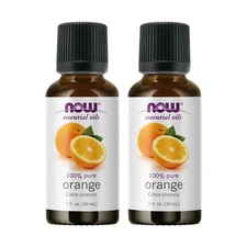 2 x NOW 100% PURE ORANGE ESSENTIAL OIL 1 OZ