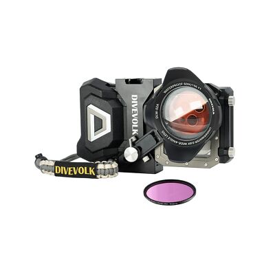 DIVEVOLK SeaTouch 4 MAX kit with 0.6X Wide Angle Lens for iPhone 12/12 Pro/12...