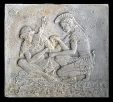 Trojan War Greek Heroes Achilles and Patroclus wall sculpture plaque replica